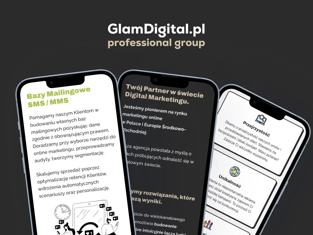 GlamDigital.pl — strona agencji digital marketingu