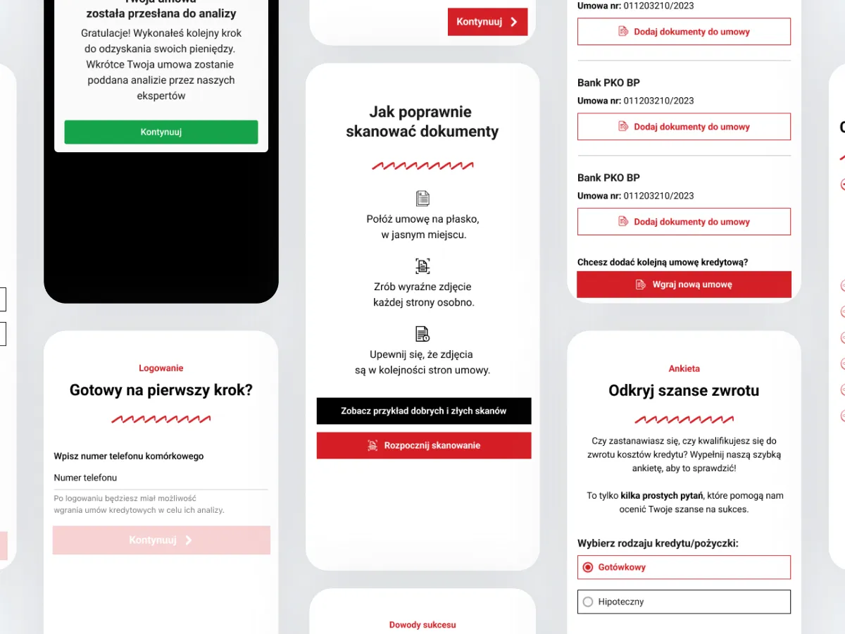 ZwrotyBankowe.pl — UI aplikacji mobilnej